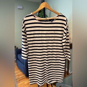 Tommy Hilfiger Navy and Cream Striped dress
